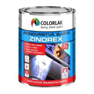 Colorlak ZINOREX S 2211 Šedá 0,6L 2v1