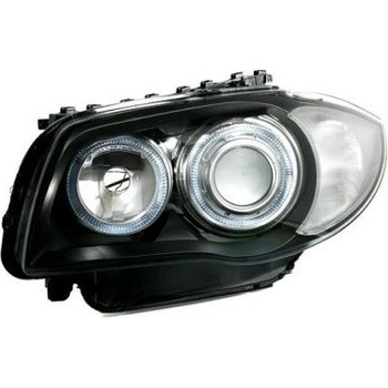 Depo Кристални фарове за BMW E87 Angel Eyes (2004-2011) - черни