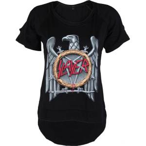 ROCK OFF дамска тениска Slayer - Silver Eagle Cut Out Tee - ROCK OFF - SLAYCOT01LB