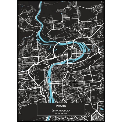 Jen tak z lásky Plakát Mapa vašeho místa Rozměr plakátu: 30 x 40 cm, Barevná varianta: Bílá – Zboží Dáma