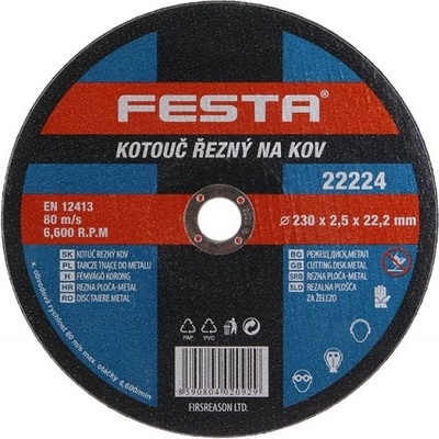Festa Kotouč řezný na kov 230 x 2.5 x 22.2 mm