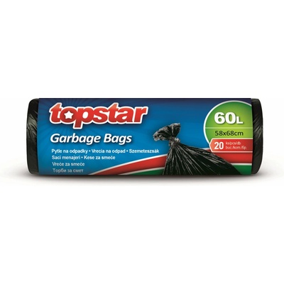 TOPSTAR Vrecia zaväzovacie 60 l 9 µm 20ks čierne