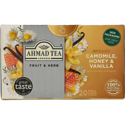 Ahmad Tea harmančekový s medom a vanilkou 20 hliníkových vrecúšok