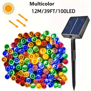  Соларни лампи 100 led, 8 режима, 12 метра