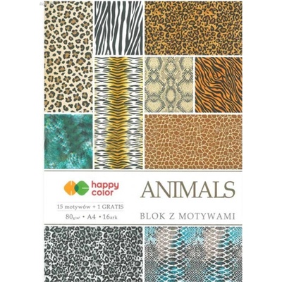 Paper Design Papíry s motivem A4 16 listů 80g ANIMALS