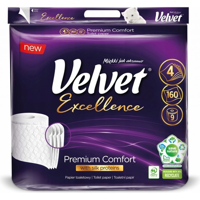 Velvet Excellence premium comfort 4-vrstvy 9 ks