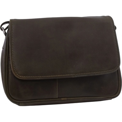 Mercucio dámská kožená crossbody kabelka olivová 220108