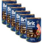 Brit Консерва Brit premium by Nature Свинско и Трахея 6 x 400 г