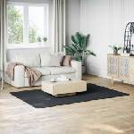 vidaXL Миещ се килим мек къс косъм 160x230 см противоплъзгащ черен (342186)