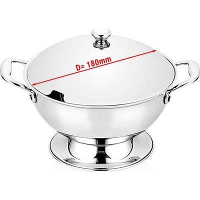 G.Gastro Servírovací hrnec Nerezová ocel 18 cm Výška: 9 cm vč. víko D9779990