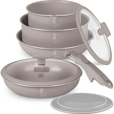 BERLINGERHAUS Sada nádobí s titanovým povrchem 9 ks Taupe Collection BH-8255