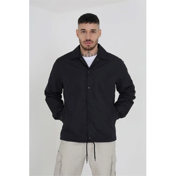 Image 1 of Brave Soul Яке Brave Soul Men's Lightweight Long Sleeve Coach Jacket - Black