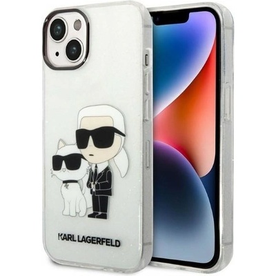 KARL LAGERFELD Кейс Karl Lagerfeld KLHCP14MHNKCTGT за iPhone 14 Plus 6.7", прозрачен, твърд, Gliter Karl&Choupette (3666339087258)