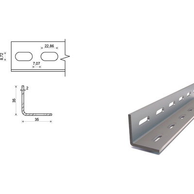 Děrovaný L profil 35x35x2 – Zbozi.Blesk.cz