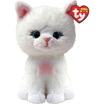 TY Toys Плюшена играчка TY Toys Beanie Boos - Котка Amelia, бяла, 15 cm (TY37377)