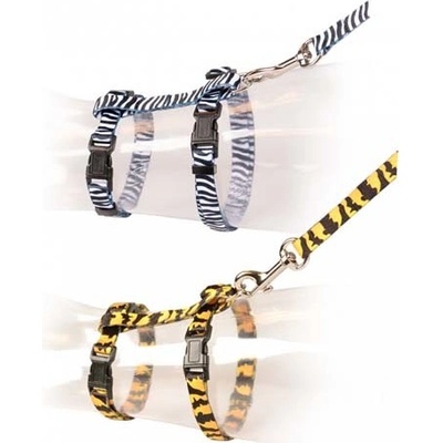 Duvo+ Postroj s vodítkem pro kočky Set ZOO 20 - 35 cm 10 mm - 125 cm