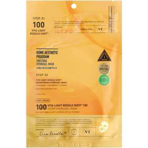 VT Cosmetics Vita-Light Reedle Shot 100 2Step Mask - Двуфазна хидрогелна маска за лице с спикули и ниацинамид 1бр/33г
