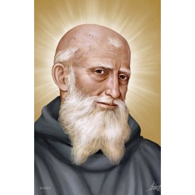 Obrázok: Svätý Benedikt s modlitbou - laminovaný - Z037