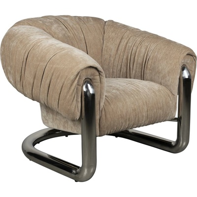 Dutchbone Lounge Marly polyester a kov béžové