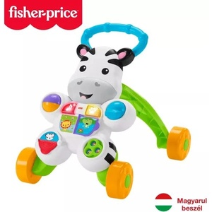 Mattel Fisher-Price: Проходилка зебра - на унгарски език (DLD80) Проходилка