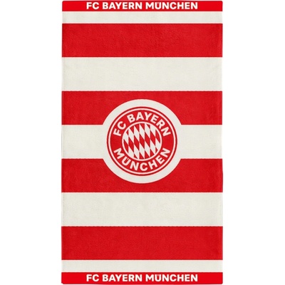 FC Bayern Mnichov osuška 100 x 50 cm pruhovaná bavlněná
