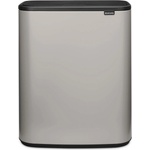 Brabantia Кош за боклук Brabantia Bo Touch 1010456, 2x30 л, Плавно и безшумно отваряне, Голям отвор, Сив (1010456)
