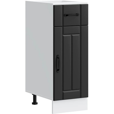 vidaXL Кухненски шкаф Lucca Черно инженерно дърво (853698)