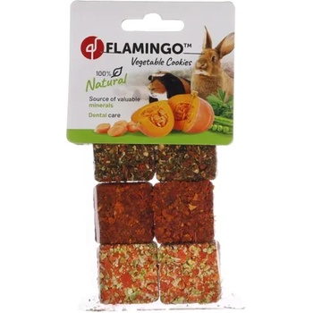 Flamingo - Зеленчукови бисквити за гризачи и зайци, 100 гр