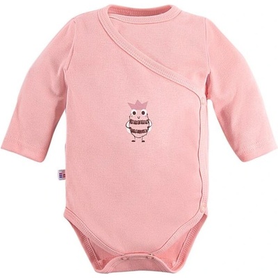 Eevi Body rozopínacie s dlhým rukávom ANIMALS lososové