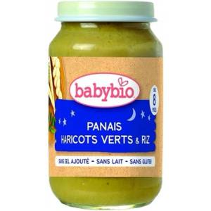 Babybio БИО Зеленчуково пюре с Пащърнак, зелен Фасул и Ориз 200г