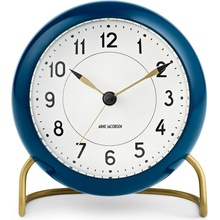 Arne Jacobsen Clocks Station Petrol Blue 11 cm