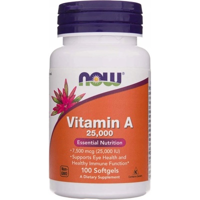 NOW Foods Vitamin A 25000 IU 100 kapslí