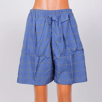 Image 1 of Карирани мъжки макси шорти в диамантово синьо