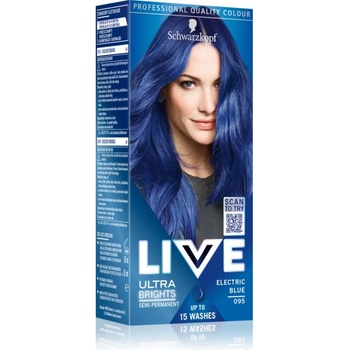 Schwarzkopf LIVE Ultra Brights or Pastel полуперманентна боя за коса цвят 095 Electric Blue