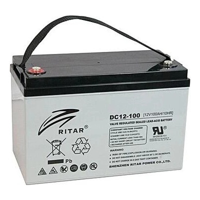 Ritar Оловна AGM DEEP CYCLE батерия RITAR (DC12-100), 12V, 100Ah, F12/M8, За соларни системи (RITAR-DC12-100)