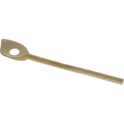 Vařečka de Buyer, 4874.01, dřevěná, s rohem, s otvorem, délka 30 cm