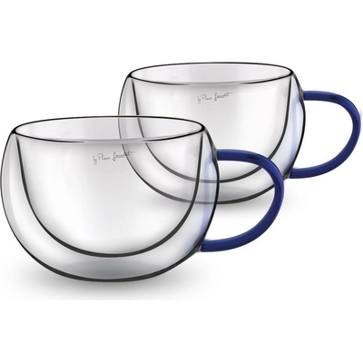 Lamart LT9113 2dílná sada sklenic na cappuccino Vaso modrá 270 ml