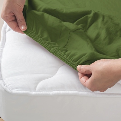 Bittel Чаршаф с ластик 120 x 200 - зелен (3575486)