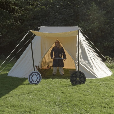 Deepeka Saský stan Jorvik, 4x6m, 425g/m2, přírodní barva
