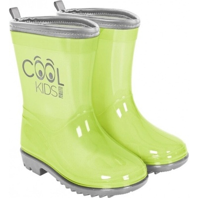 Perletti Cool Kids detské reflexné gumáky Green