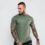 GymBeam Тениска Basic Heather Military M
