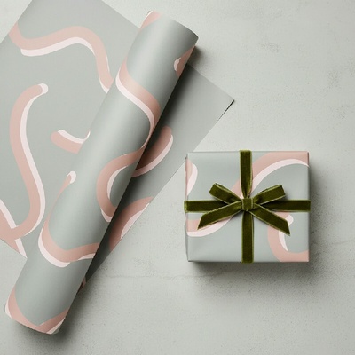 Balicí list dárků Katie Leamon Green & Rose Squiggle