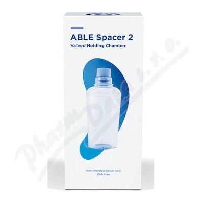 ABLE SPACER 2 Nadstavec inhalačný s ventilom s náustkom 1 ks