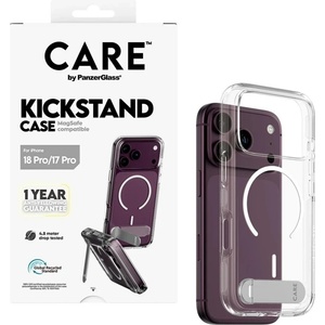 Panzer Калъф CARE by PanzerGlass - Kickstand, iPhone 18 Pro/17 Pro, прозрачен (5715685043857)
