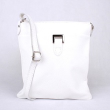 Vera Pelle malá kožená crossbody kabelka no. 17 bílá