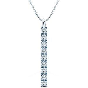 SAVICKI Колие от бяло злато 585, бели лабораторни диаманти, 0, 12К, , 42 см