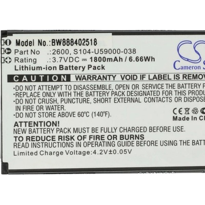 VHBW Батерия за Wiko Sunny 2 Plus, 1800 mAh (888402518)