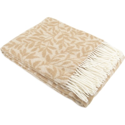 Native Natural Вълнено одеяло 140x200 cm - Native Natural (BLA-LEAF-BEIGE)