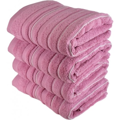 Dommio Stripes Sada ručníků 50 x 90 cm 4 ks růžové