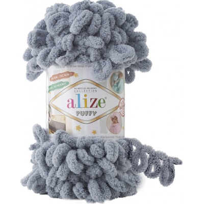 Alize Příze Puffy 428 středně šedá